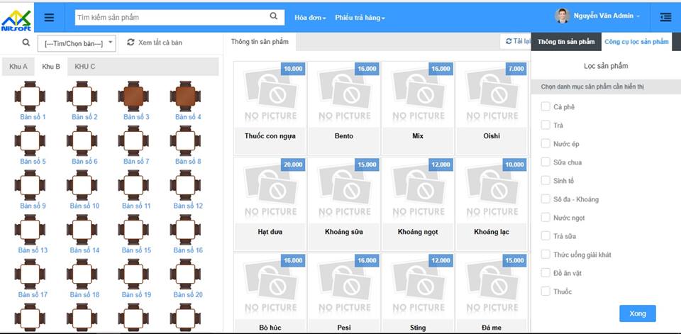 Phần mềm quản lý nhà hàng, quán ăn, quán nhậu