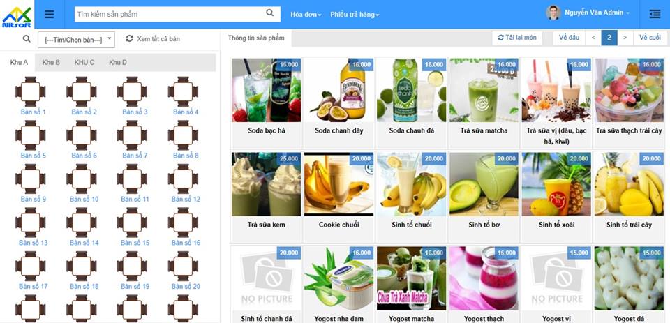Phần mềm quản lý bán cà phê quản lý kho quản lý doanh thu