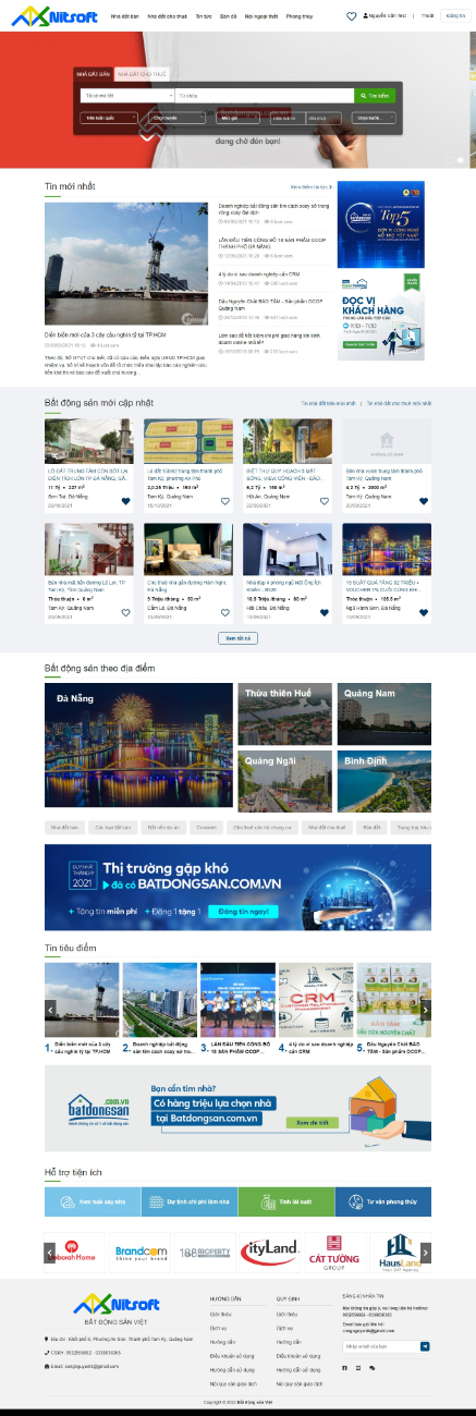 Một dự án về quản lý tin và đăng tin bất động sản