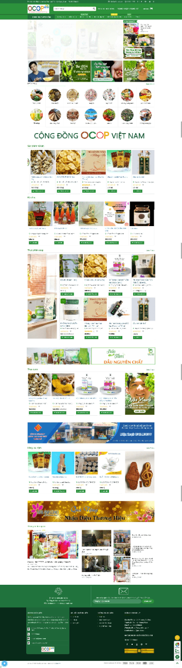 Website về sàn thương mại điện tử đa nghành nghệ tập trung cho lĩnh vực ocop