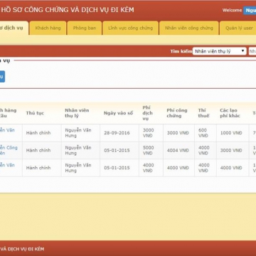 Phần mềm quản lý hồ sơ công chứng và dịch vụ đi kèm