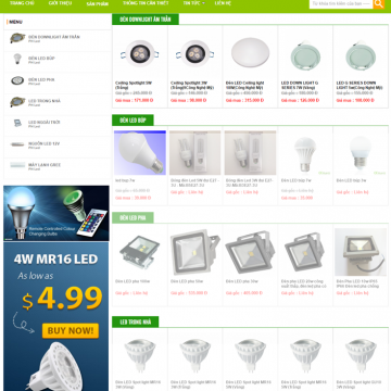 Mẫu web bán hàng, web shop, web sản phẩm