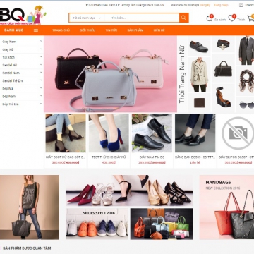 Mẫu web bán hàng, web bán già dép, túi xách, BQ tam kỳ