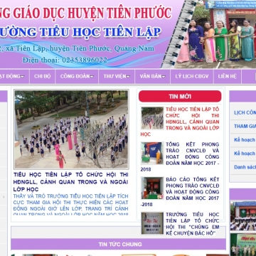 Hệ thống website trường tiểu học Tiên Lập - Huyện Tiên Phước